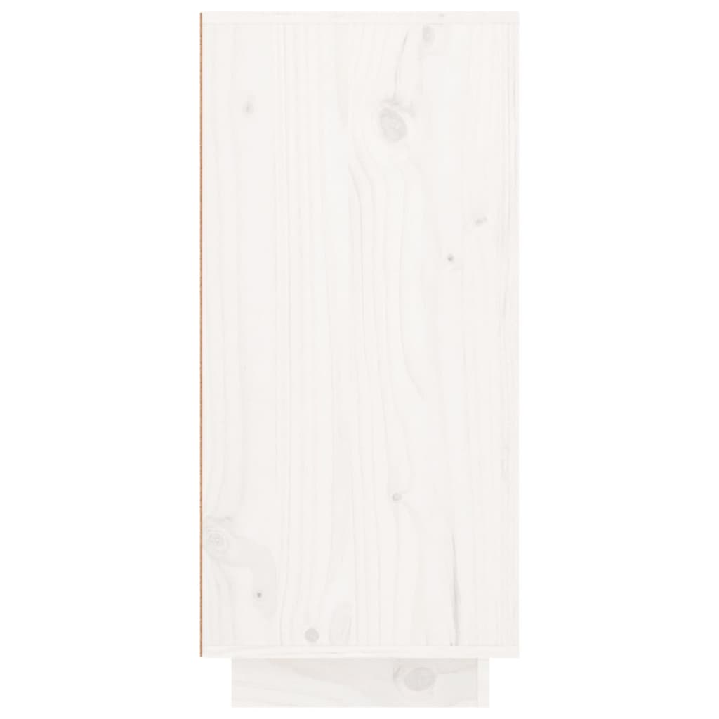 813805 vidaXL Sideboard White 111x34x75 cm Solid Wood Pine