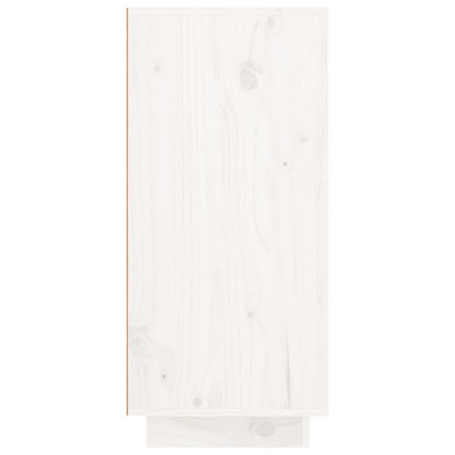 813805 vidaXL Sideboard White 111x34x75 cm Solid Wood Pine