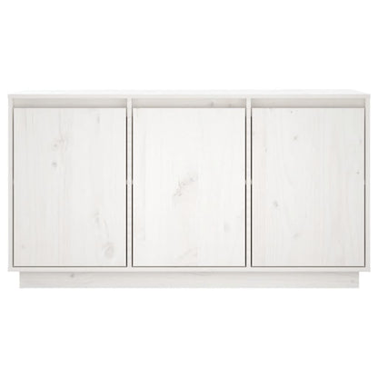 Sideboard White 111x34x60 cm Solid Wood Pine