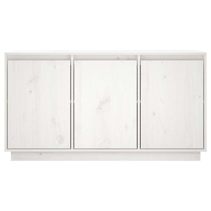 Sideboard White 111x34x60 cm Solid Wood Pine