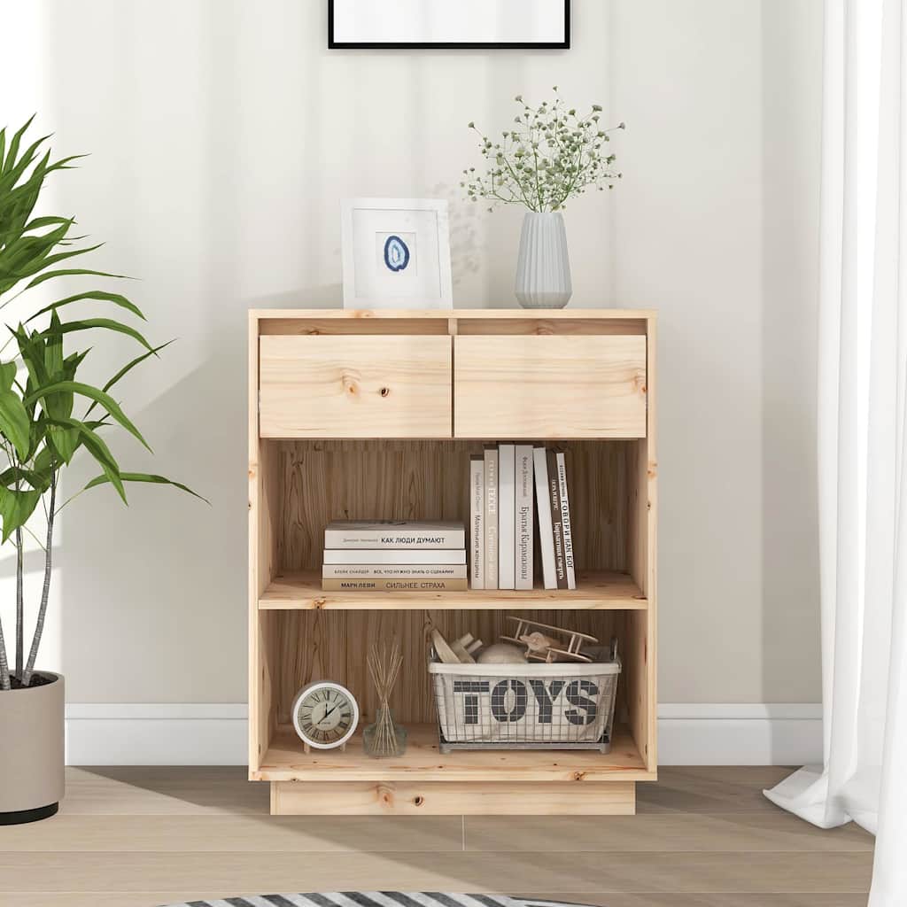 813834 vidaXL Console Cabinet 60x34x75 cm Solid Wood Pine