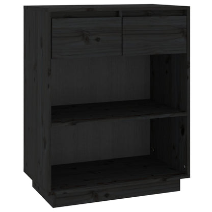 Console Cabinet | Black | Solid Pine Wood | Medium | Console Cabinet