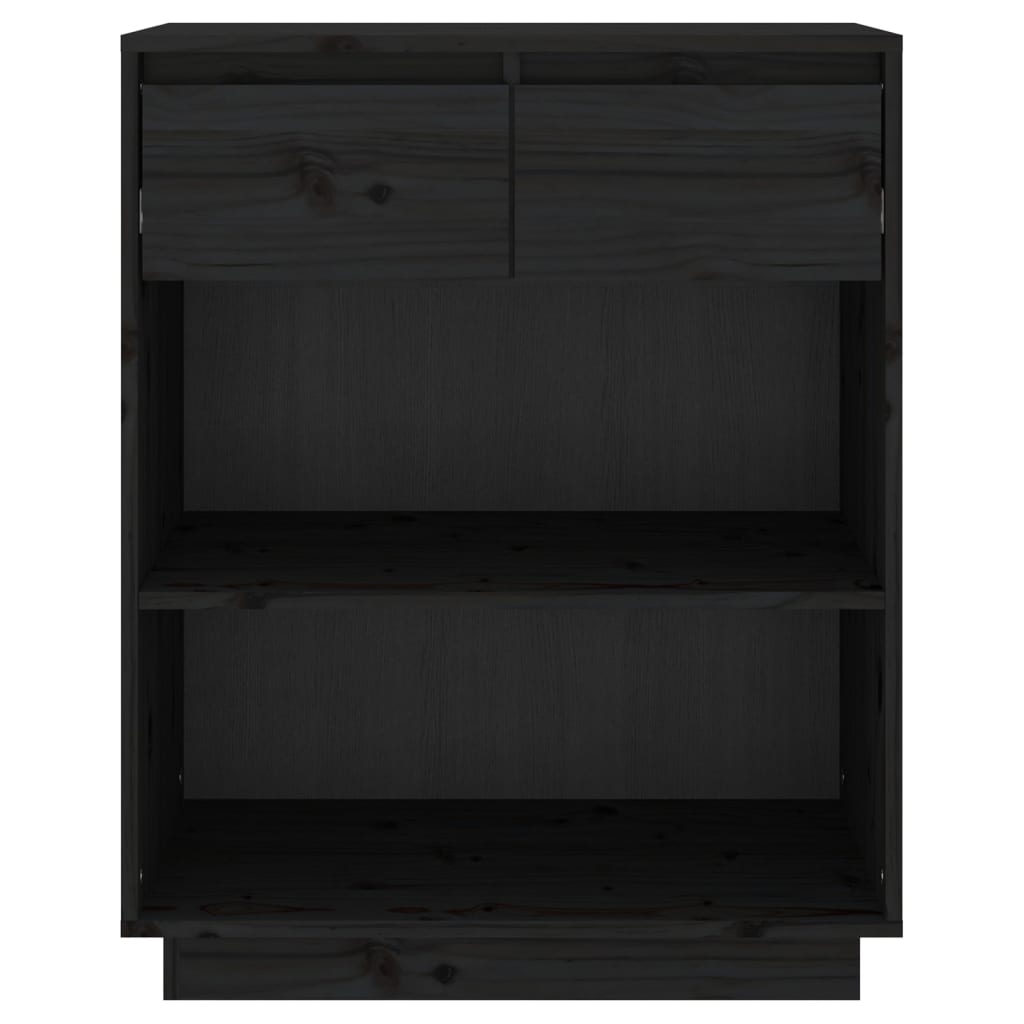Console Cabinet | Black | Solid Pine Wood | Medium | Console Cabinet