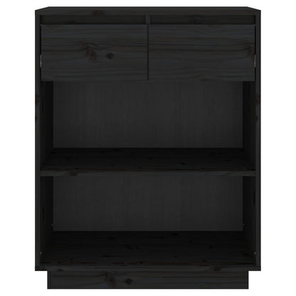 Console Cabinet | Black | Solid Pine Wood | Medium | Console Cabinet