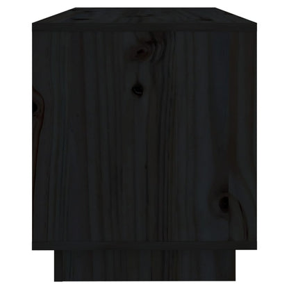 TV Stand | Black | Solid Pine Wood | Medium | TV Stand | Rectangular