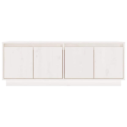 TV Cabinet White 110x34x40 cm Solid Wood Pine