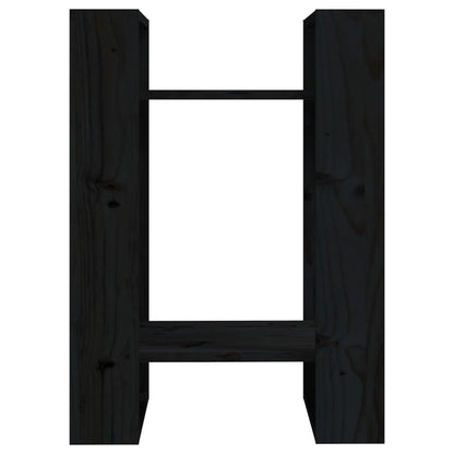 Book Cabinet | Black | Solid pine wood | Compact | Black Book Cabinet