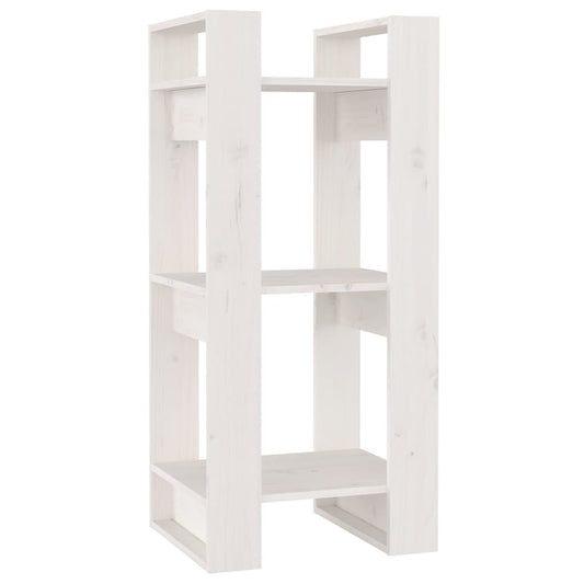 Book Cabinet/Room Divider White 41x35x91 cm Solid Wood Pine