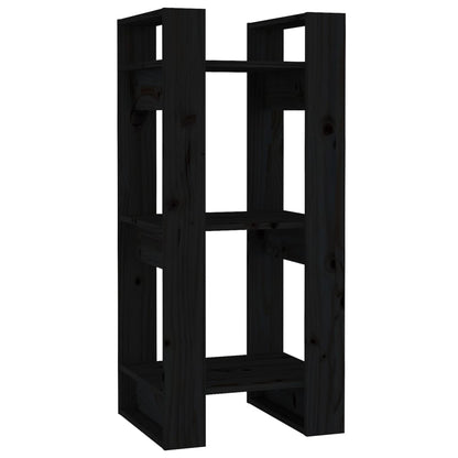 Book Cabinet | Black | Solid pine wood | Compact | Book Cabinet