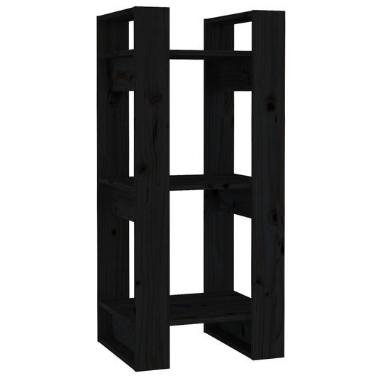 Book Cabinet | Black | Solid pine wood | Compact | Book Cabinet