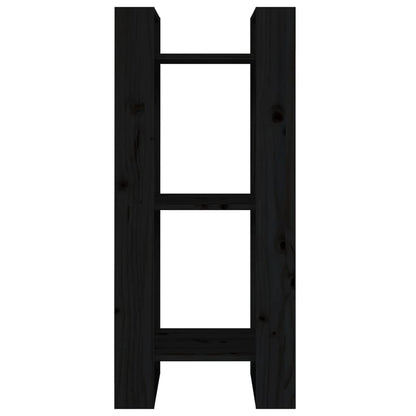 Book Cabinet | Black | Solid pine wood | Compact | Book Cabinet