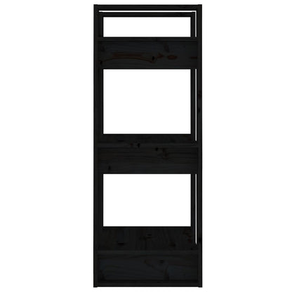 Book Cabinet | Black | Solid pine wood | Compact | Book Cabinet