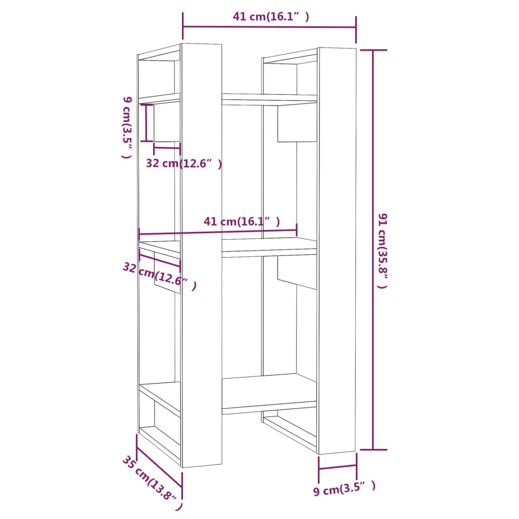 Book Cabinet | Black | Solid pine wood | Compact | Book Cabinet