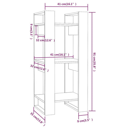 Book Cabinet | Black | Solid pine wood | Compact | Book Cabinet