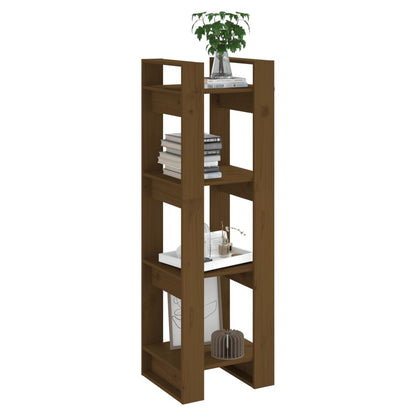 Book Cabinet/Room Divider Honey Brown 41x35x125 cm Solid Wood