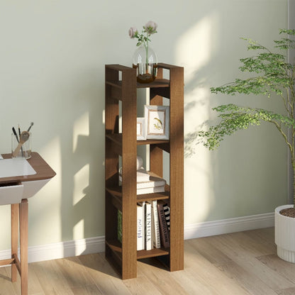 Book Cabinet/Room Divider Honey Brown 41x35x125 cm Solid Wood