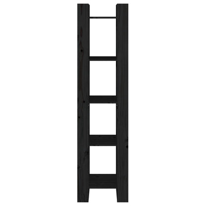 Book Cabinet | Black | Solid Pine Wood | Medium | Book Cabinet