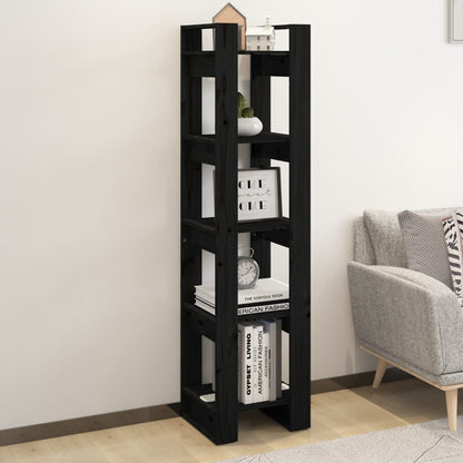 Book Cabinet | Black | Solid Pine Wood | Medium | Book Cabinet