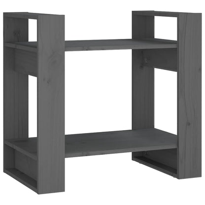 Book Cabinet/Room Divider Grey 60x35x57 cm Solid Wood Pine
