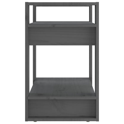 Book Cabinet/Room Divider Grey 60x35x57 cm Solid Wood Pine