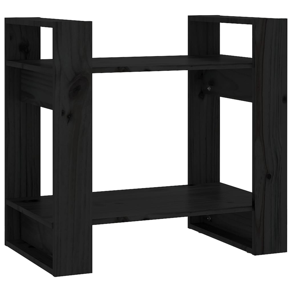 Book Cabinet | Black | Solid Pine Wood | Small | Book Cabinet
