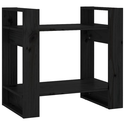 Book Cabinet | Black | Solid Pine Wood | Small | Book Cabinet