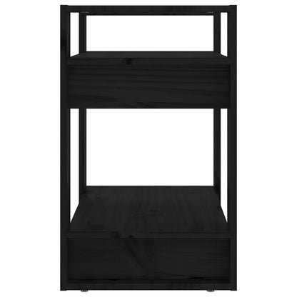 Book Cabinet | Black | Solid Pine Wood | Small | Book Cabinet