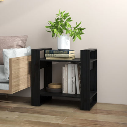 Book Cabinet | Black | Solid Pine Wood | Small | Book Cabinet
