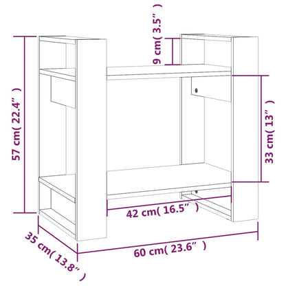 Book Cabinet | Black | Solid Pine Wood | Small | Book Cabinet