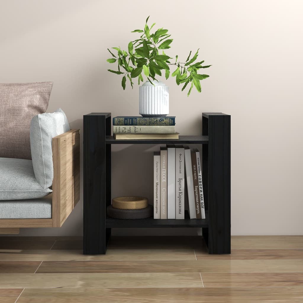 Book Cabinet | Black | Solid Pine Wood | Small | Book Cabinet