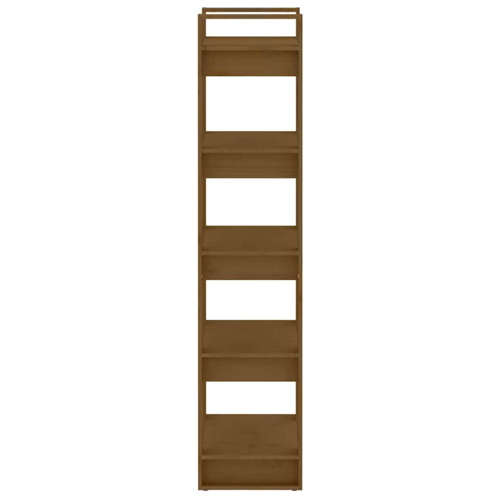 813892 vidaXL Book Cabinet/Room Divider Honey Brown 60x35x160 cm Solid Wood
