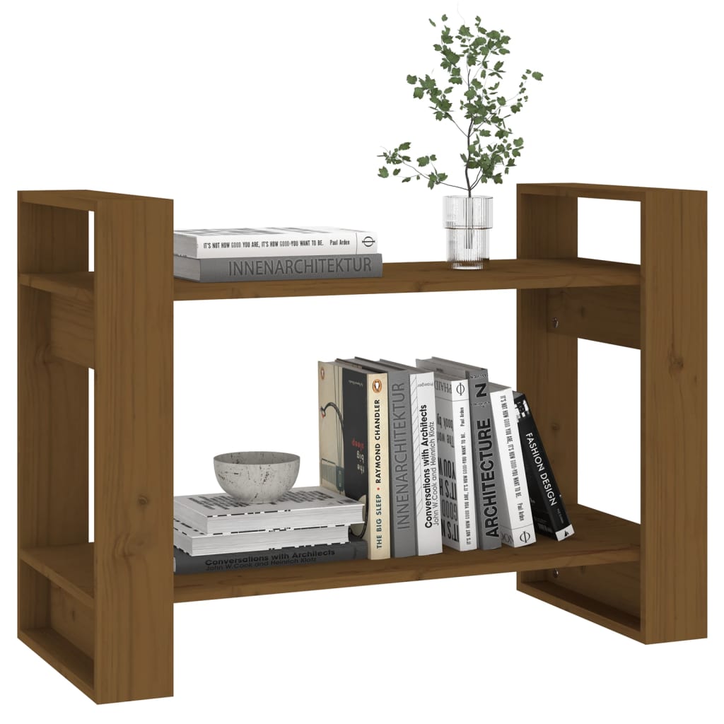 Book Cabinet/Room Divider Honey Brown 80x35x56.5 cm Solid Wood