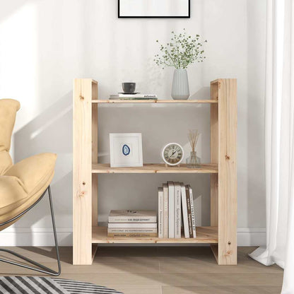 813899 vidaXL Book Cabinet/Room Divider 80x35x91 cm Solid Wood Pine