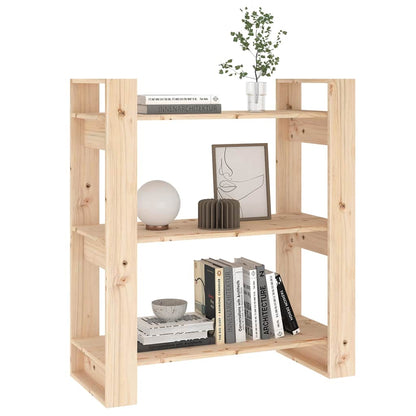 813899 vidaXL Book Cabinet/Room Divider 80x35x91 cm Solid Wood Pine