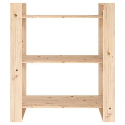 813899 vidaXL Book Cabinet/Room Divider 80x35x91 cm Solid Wood Pine