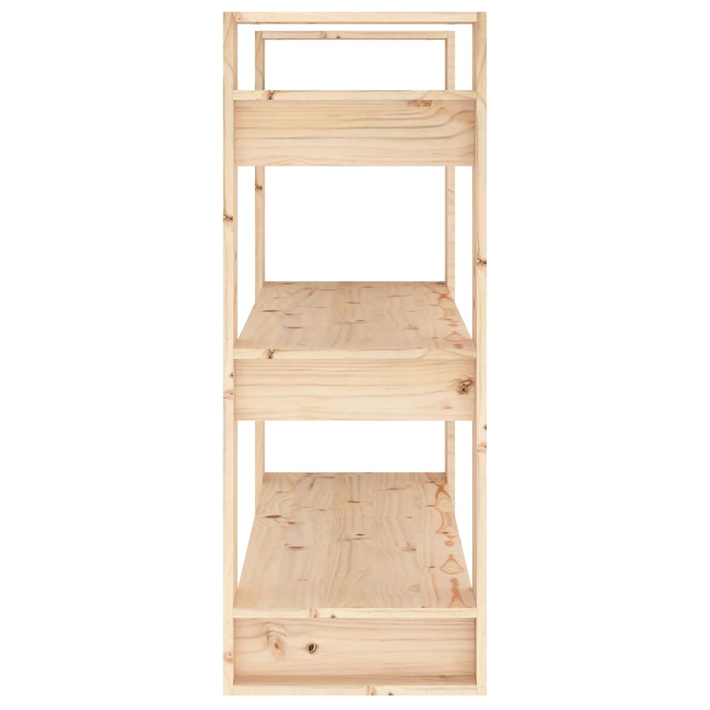 813899 vidaXL Book Cabinet/Room Divider 80x35x91 cm Solid Wood Pine