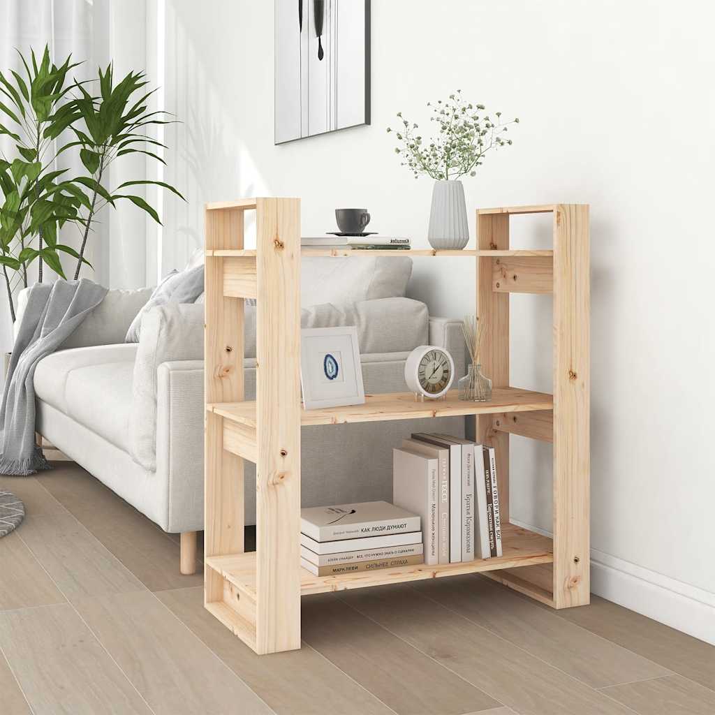 Book Cabinet/Room Divider 80x35x91 cm Solid Wood Pine