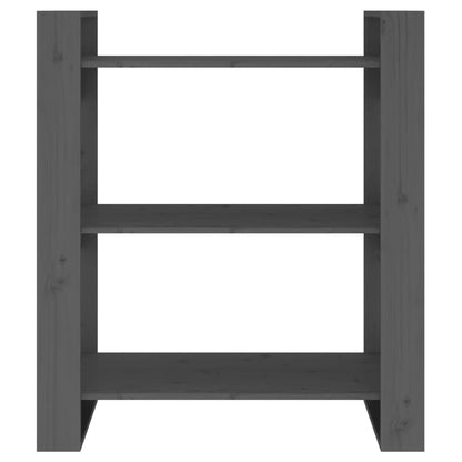 Book Cabinet/Room Divider Grey 80x35x91 cm Solid Wood Pine