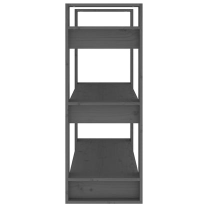 Book Cabinet/Room Divider Grey 80x35x91 cm Solid Wood Pine