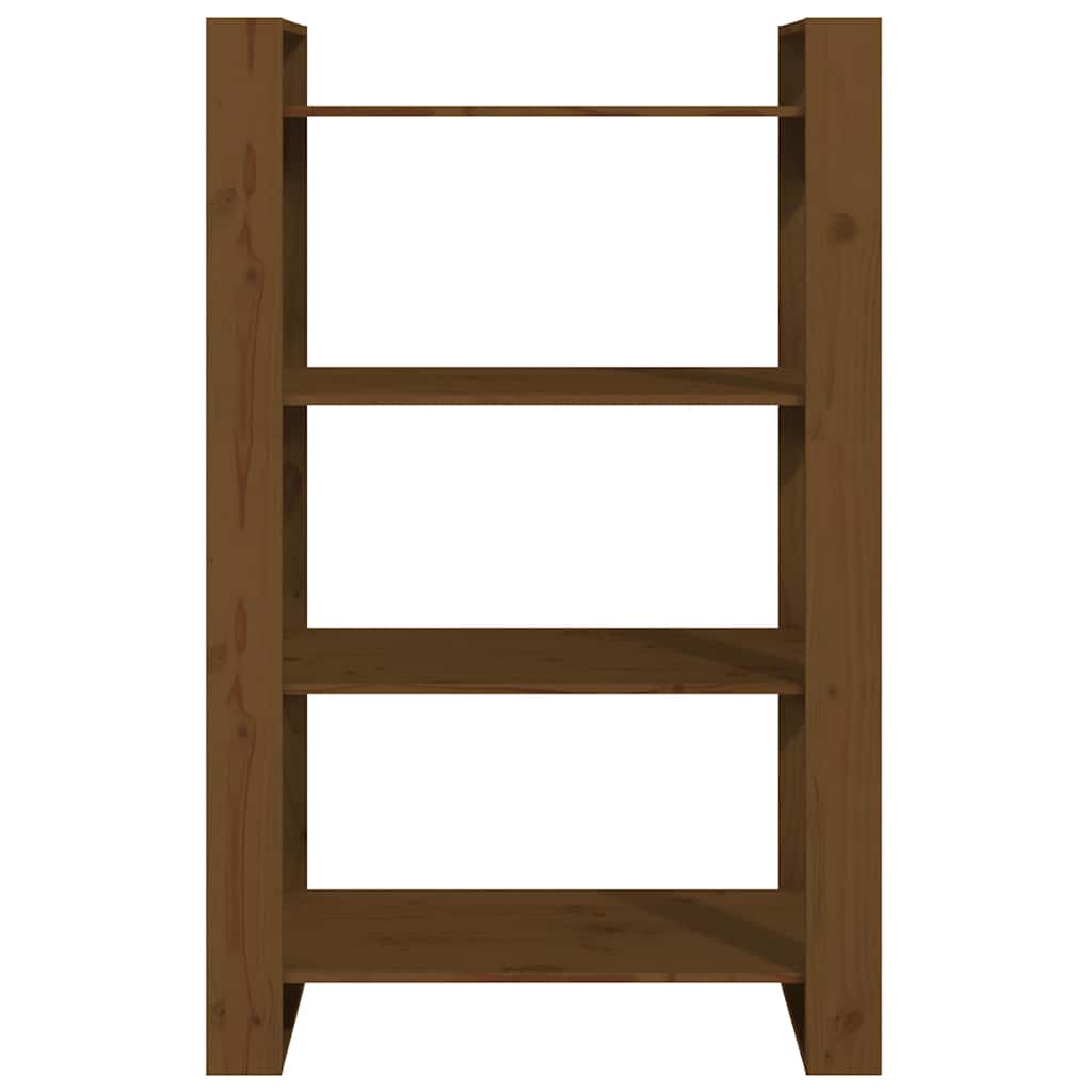 Book Cabinet/Room Divider Honey Brown 80x35x125 cm Solid Wood