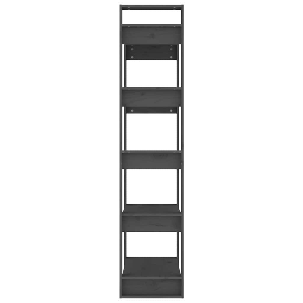 Book Cabinet/Room Divider Grey 80x35x160 cm Solid Wood