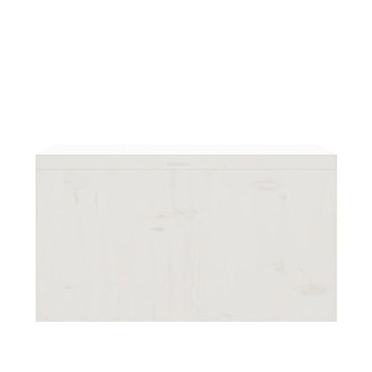 Monitor Stand White 50x27x15 cm Solid Wood Pine