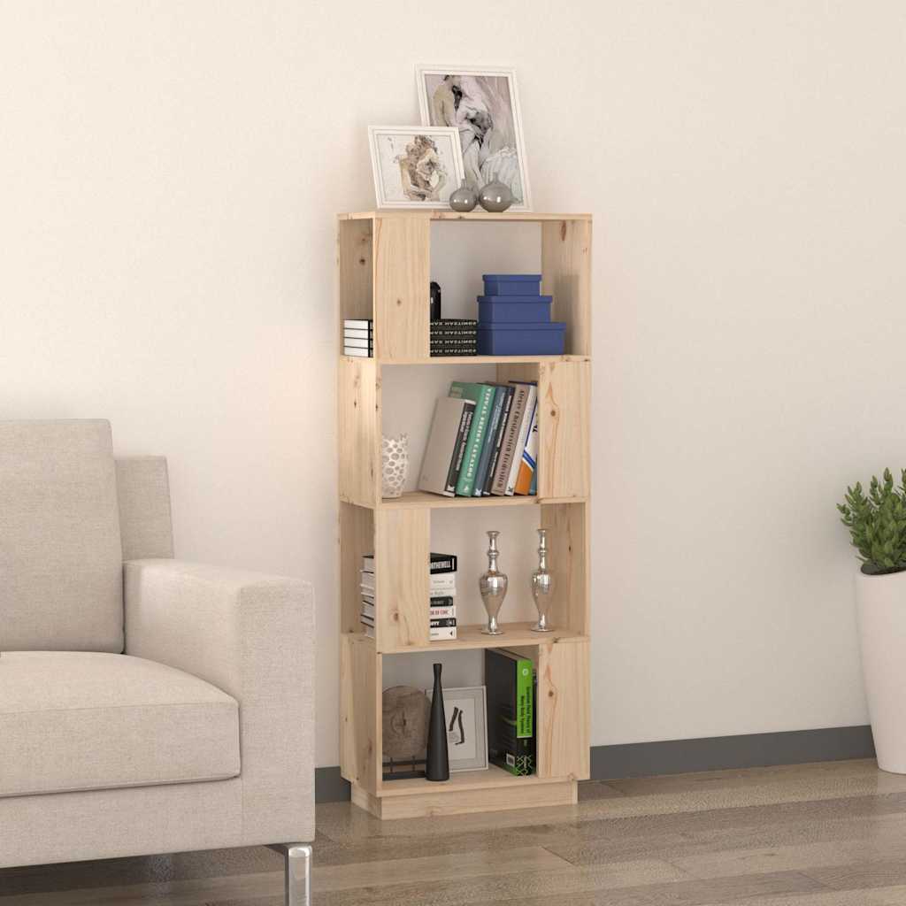 814039 vidaXL Book Cabinet/Room Divider 51x25x132 cm Solid Wood Pine