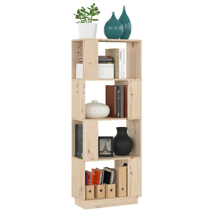 814039 vidaXL Book Cabinet/Room Divider 51x25x132 cm Solid Wood Pine