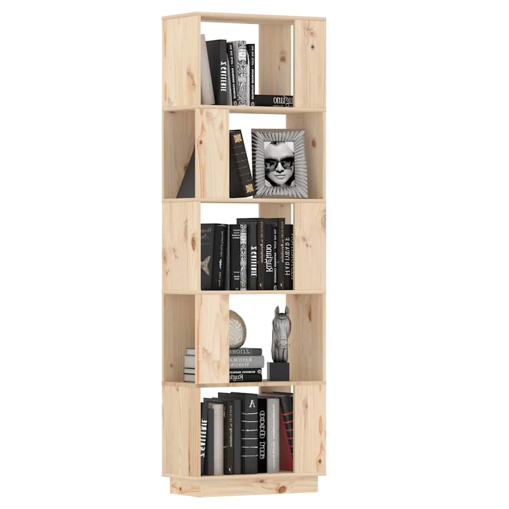 814044 vidaXL Book Cabinet/Room Divider 51x25x163,5 cm Solid Wood Pine