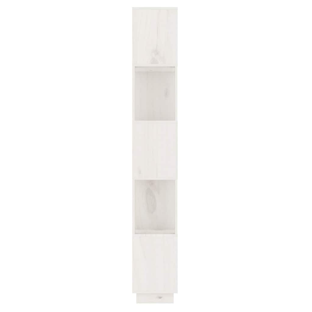 814045 vidaXL Book Cabinet/Room Divider White 51x25x163,5 cm Solid Wood Pine