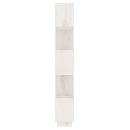 814045 vidaXL Book Cabinet/Room Divider White 51x25x163,5 cm Solid Wood Pine