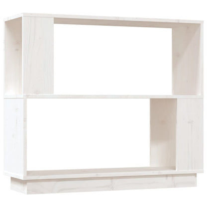 Book Cabinet/Room Divider White 80x25x70 cm Solid Wood Pine