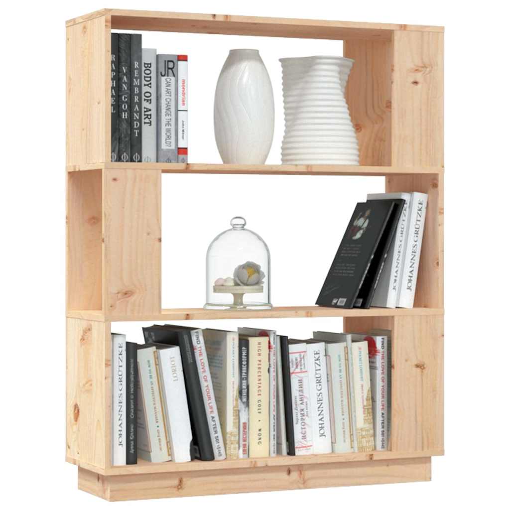 814054 vidaXL Book Cabinet/Room Divider 80x25x101 cm Solid Wood Pine