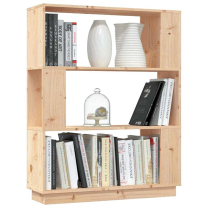 814054 vidaXL Book Cabinet/Room Divider 80x25x101 cm Solid Wood Pine